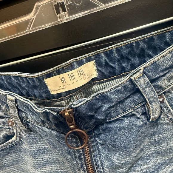 Free People Blue zip it up Mini Skirt - Picture 2 of 4